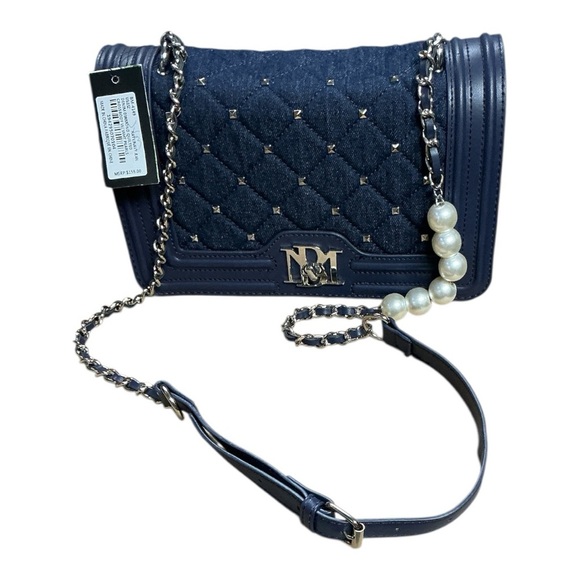Badgley Mischka Handbags - Badgley Mischka - NWT - Luxurious Blue Quilted Denim Crossbody Bag